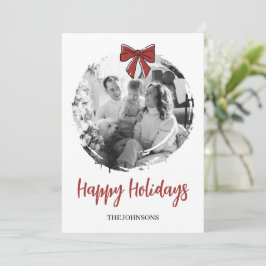 Tarjeta Festiva Personalized Family Photo Christmas Card