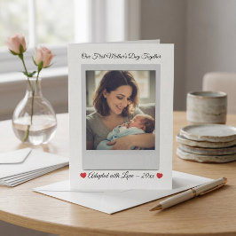 Tarjeta Festiva Personalized First Mother’s Day After Adoption 