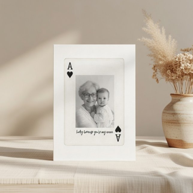 Tarjeta Festiva Personalized Nana Mother’s Day Card – Ace of Heart (Subido por el creador)