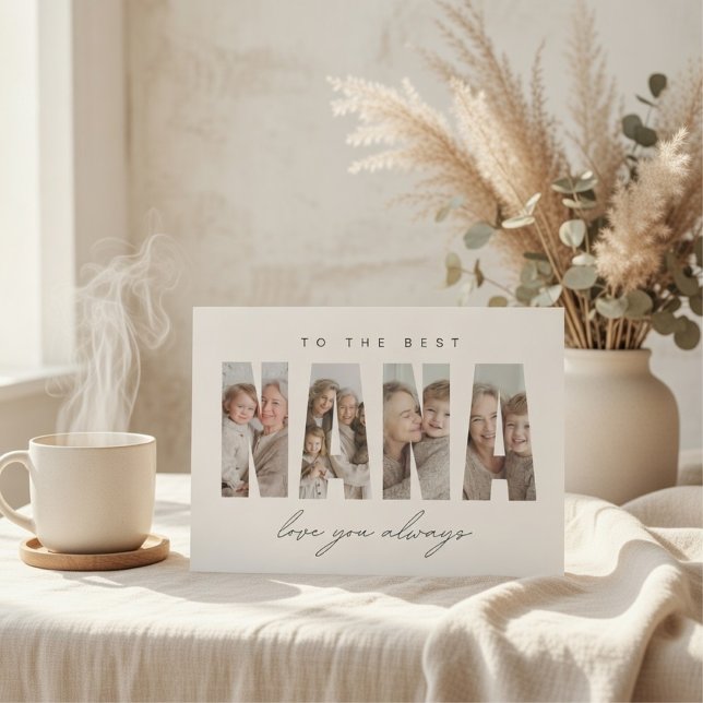 Tarjeta Festiva Personalized NANA Photo Card | Custom Modern (Subido por el creador)