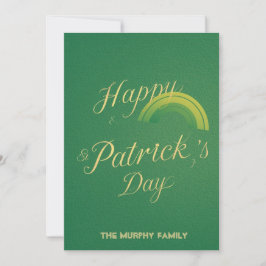 Tarjeta Festiva Personalized St Patrick's Day Holiday Card