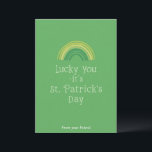 Tarjeta Festiva Personalized St Patrick's Day Holiday Card<br><div class="desc">personalized St. Patrick’s Day holiday card to family and friends to celebrate this festive Irish tradition. Customize the card with your family name or a special message to make it truly unique. Perfect for spreading luck, joy, and warm wishes, this stylish St. Patrick’s Day greeting card is a thoughtful way...</div>