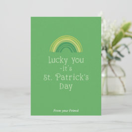 Tarjeta Festiva Personalized St Patrick's Day Holiday Card