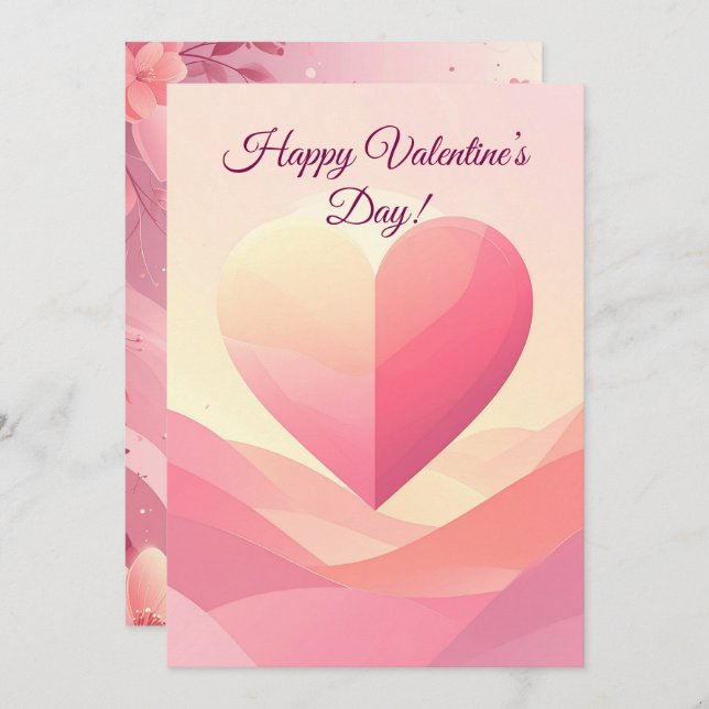 Tarjeta Festiva Personalized Valentine Card – Romantic Love Greeti (Anverso / Reverso)
