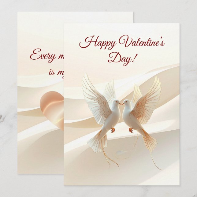Tarjeta Festiva Personalized Valentine Card – Romantic Love Greeti (Anverso / Reverso)