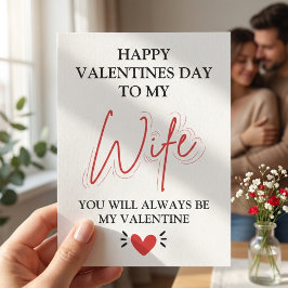 Tarjeta Festiva  Personalized Valentines Day Card for Wife New Mom