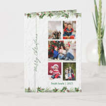 Personlized Merry Christmas Photo Card