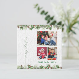 Tarjeta Festiva Personlized Merry Christmas Photo Card