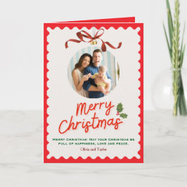 Tarjeta Festiva Personlized Merry Christmas Photo Card