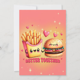 Tarjeta Festiva Pertenecemos Juntos A La Burger Y A Los Fries Amam