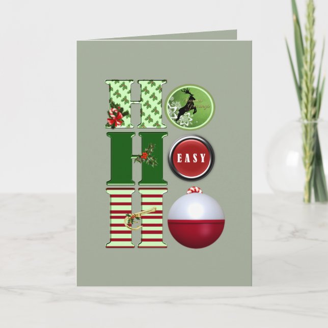 Tarjeta Festiva Pesca de navidades (Anverso)