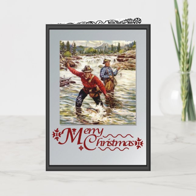 Tarjeta Festiva Pesca en el río (Anverso)