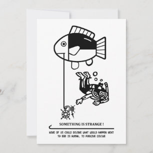 Tarjeta Festiva Pescado atrapa humanos