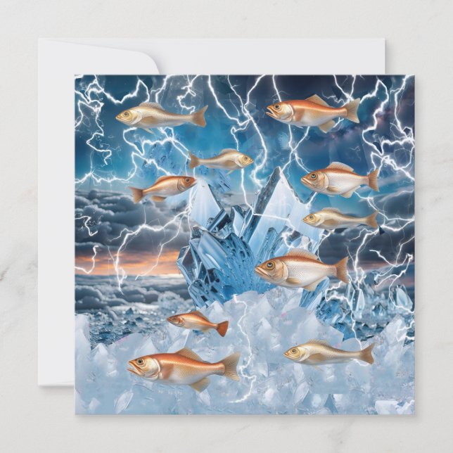 Tarjeta Festiva Pescado relámpago (Anverso)