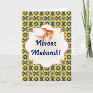 Tarjeta Festiva Pescados de Norooz Mubarak Khatam