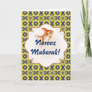 Tarjeta Festiva Pescados de Norooz Mubarak Khatam