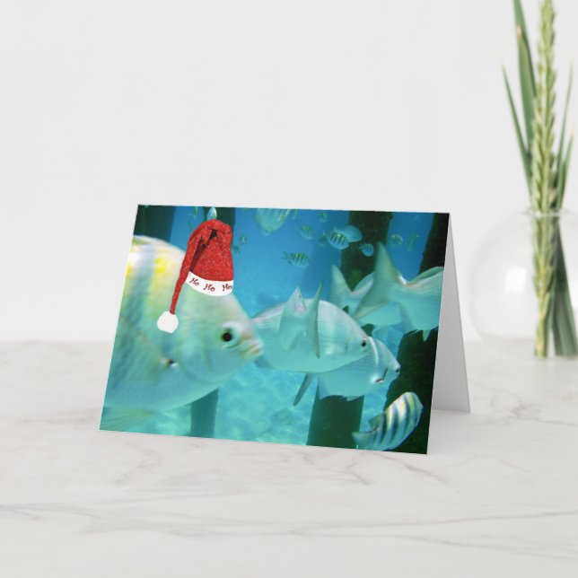 Tarjeta Festiva Pescados tropicales de HoHoHo (Anverso)