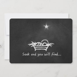 Tarjeta Festiva Pesebre de la pizarra