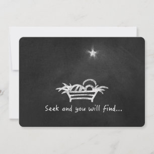 Tarjeta Festiva Pesebre de la pizarra