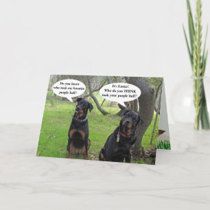 Tarjeta Festiva Pesky Easter Bunny Rottweiler Easter Card