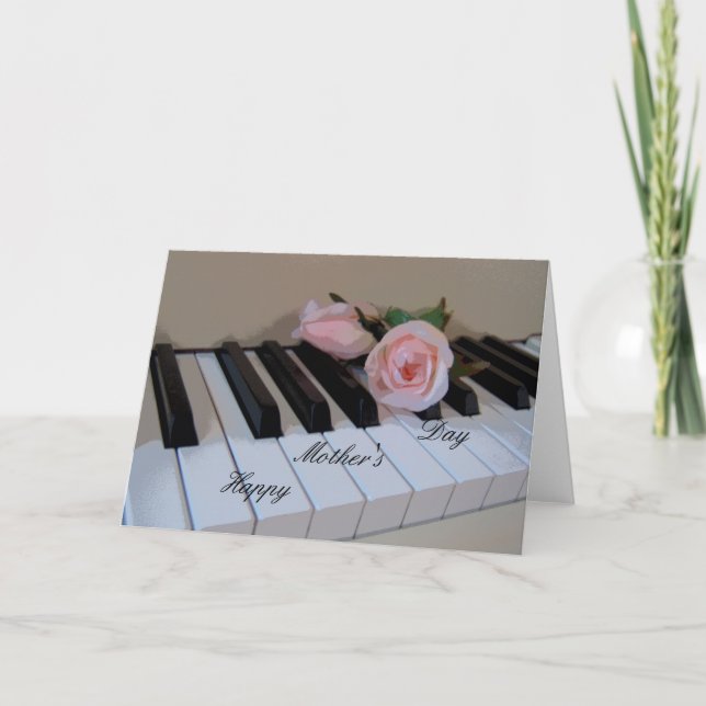 Tarjeta Festiva Petal Pink Keys (Anverso)