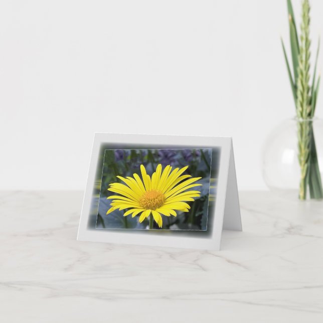 Tarjeta Festiva Pétalos amarillos (Anverso)
