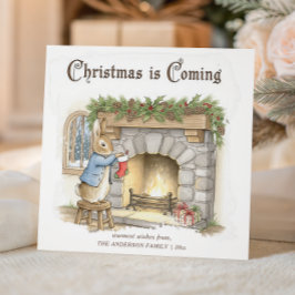 Tarjeta Festiva Peter Rabbit Cozy Christmas