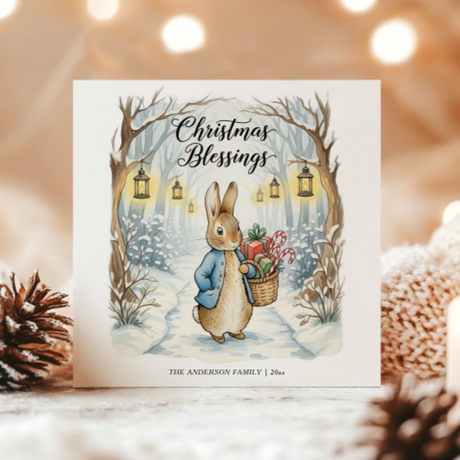 Tarjeta Festiva Peter Rabbit Cozy Forest Christmas (Subido por el creador)