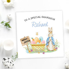 Tarjeta Festiva Peter Rabbit Happy Easter Grandson