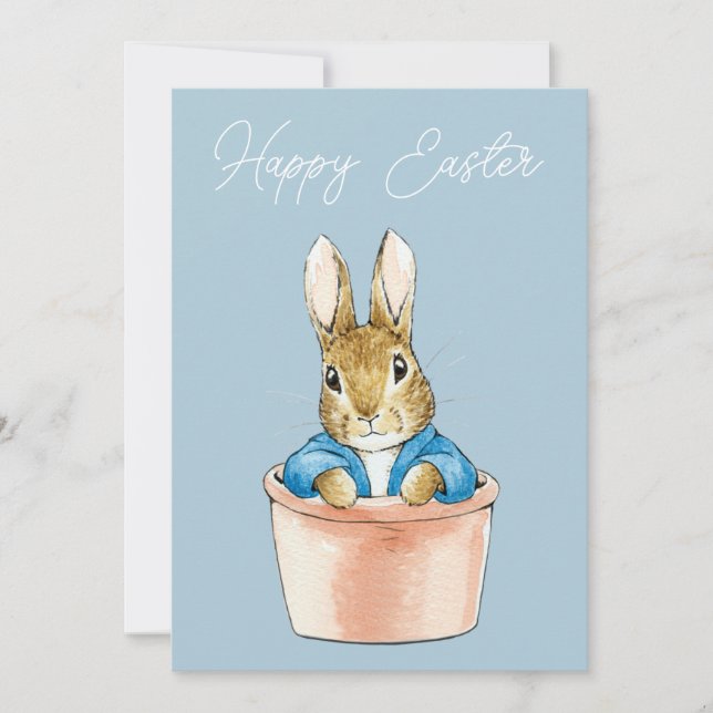 Tarjeta Festiva Peter the Rabbit feliz Pascua (Anverso)