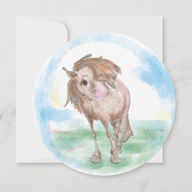 Tarjeta Festiva Pferde Karte für Pferde-und Ponyliebhaber (Anverso)