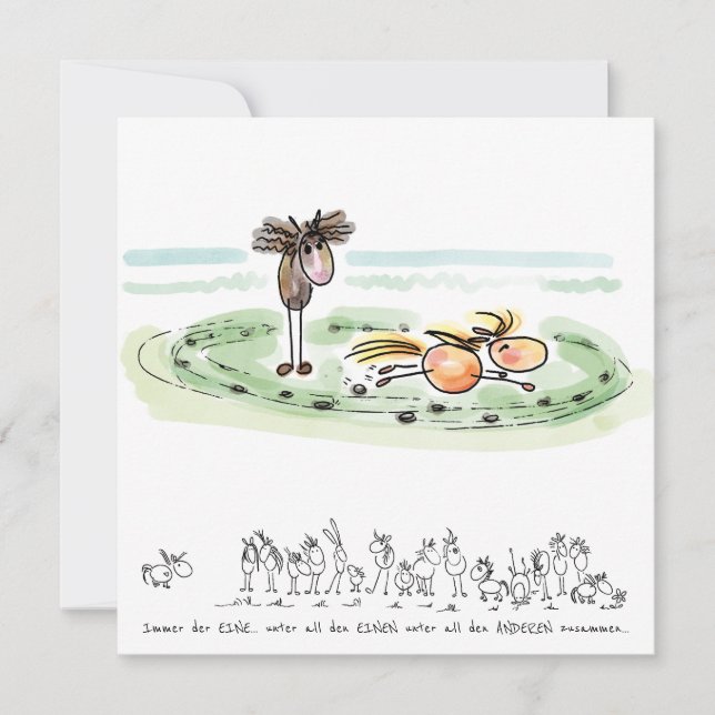 Tarjeta Festiva Pferdekarte – Grusskarte für Pferdeliebhaber (Anverso)