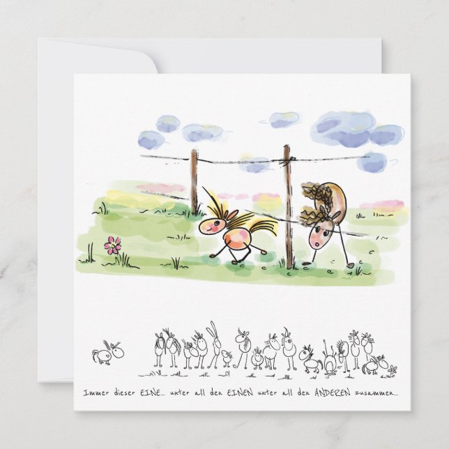 Tarjeta Festiva Pferdekarte – Grusskarte für Pferdeliebhaber (Anverso)