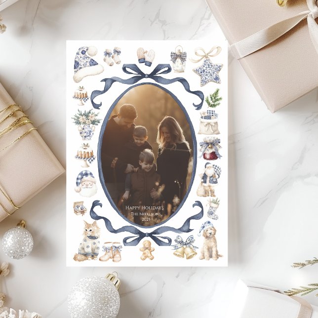 Tarjeta Festiva Photo Blue Nutcracker Christmas (Subido por el creador)