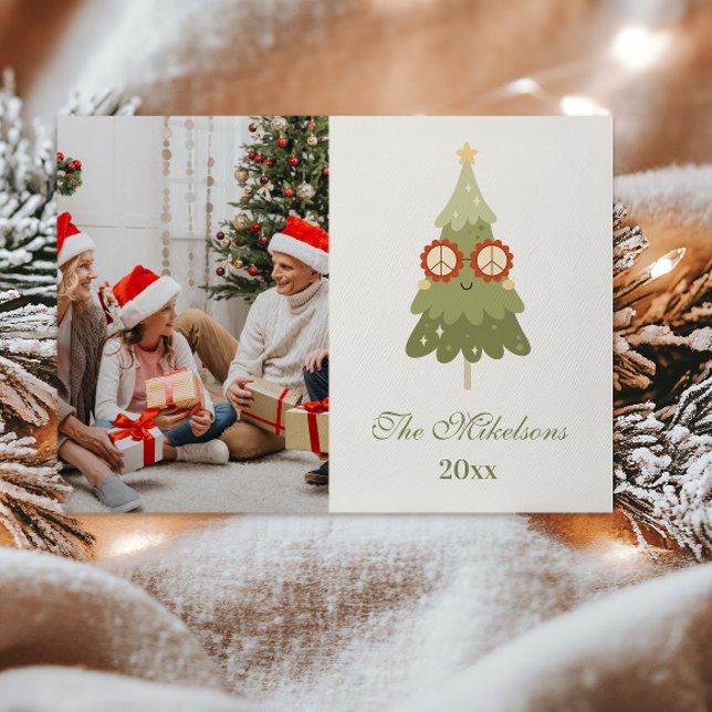 Tarjeta Festiva Photo FGroovy Retro Bow Christmas (Subido por el creador)