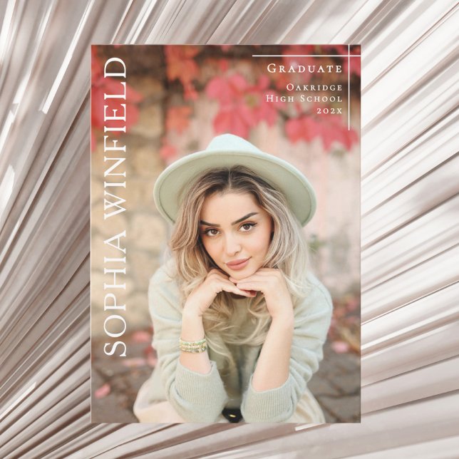 Tarjeta Festiva Photo graduation class 2026 announcement card (Subido por el creador)