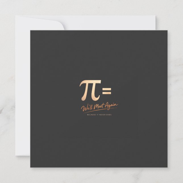 Tarjeta Festiva Pi Day Shirt – PI = We’ll Meet Again – Modern Math (Anverso)
