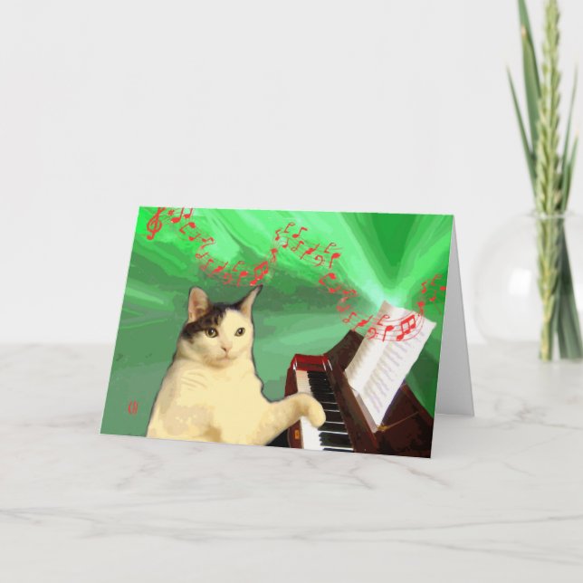 Tarjeta Festiva pianista (Anverso)