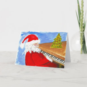 Tarjeta Festiva Piano Man (Santa)