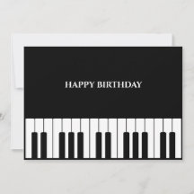 Piano negro y blanco tuertos FELIZ CUMPLEAÑOS
