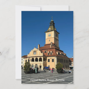 Tarjeta Festiva Piata Sfatului, Brasov, Rumania, en una
