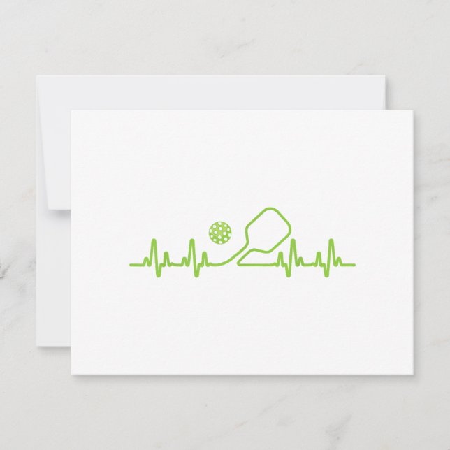 Tarjeta Festiva Pickleball Art Para Hombres Mujeres Picklebal (Anverso)