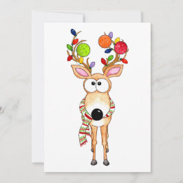 Tarjeta Festiva Pickleball Christmas Reindeer