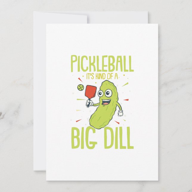 Tarjeta Festiva Pickleball It's Kind Of A Big Dill Fun Pun Gift (Anverso)