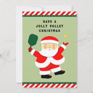 Tarjeta Festiva Pickleball Navideño Creativo