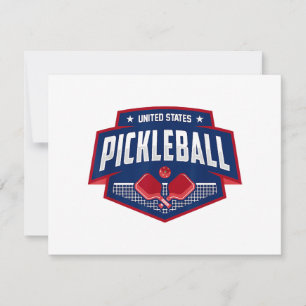Tarjeta Festiva Pickleball Support Team Pickleball Player USA