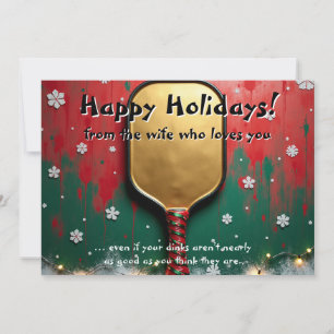 Tarjeta Festiva Pickleball🎅Dink, Drop y Amado