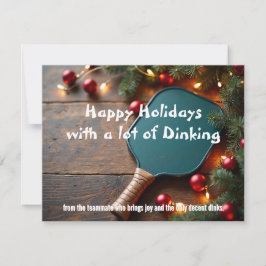 Tarjeta Festiva Pickleball🎅Paddle & Pine Holiday Shine