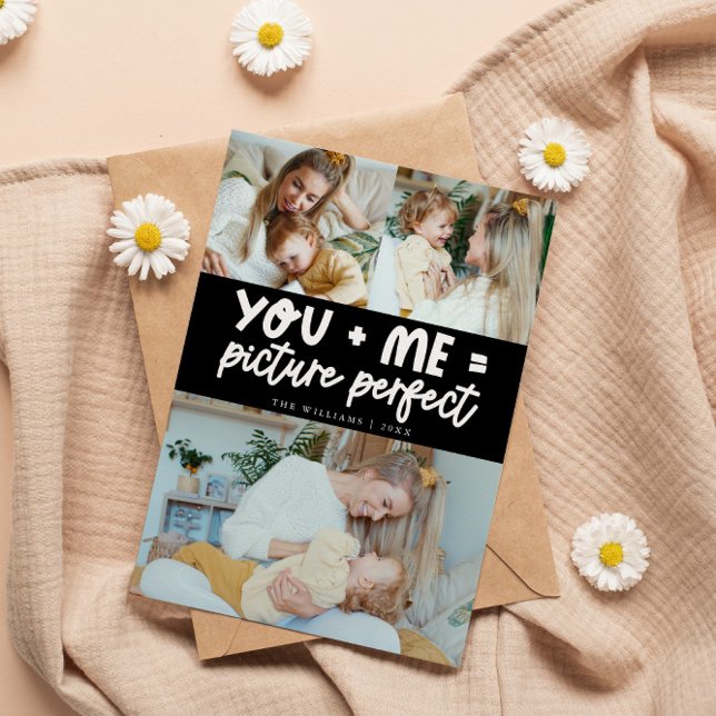 Tarjeta Festiva Picture Perfect Black Photo Valentines Day (Subido por el creador)