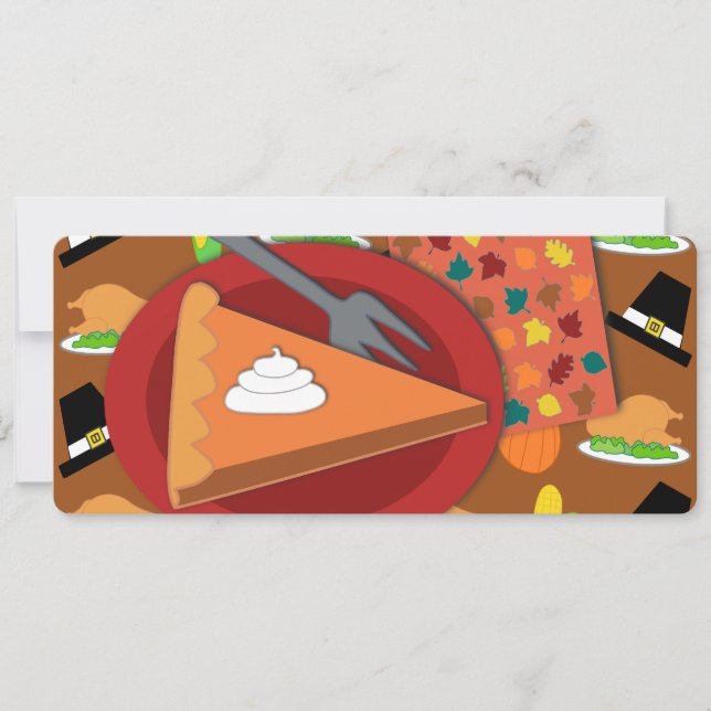 Tarjeta Festiva Pie de Acción de Gracias (Anverso)